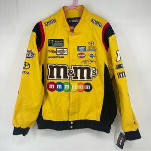 New! Authentic Nascar Kyle Busch JH Design M&M's‎ Yellow Jacket Dead Stock Sz Lg